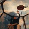 Oil painted ceiling - private residence entry tower