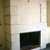 new plaster finish over old brick fireplac